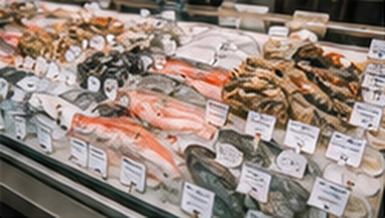 The Aptus seafood display cabinet stocked with fresh fish and shellfish.