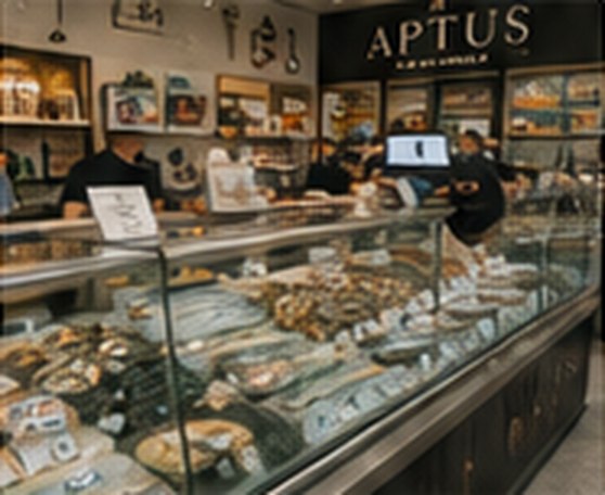 Inside the Aptus Seafood & Grill store.