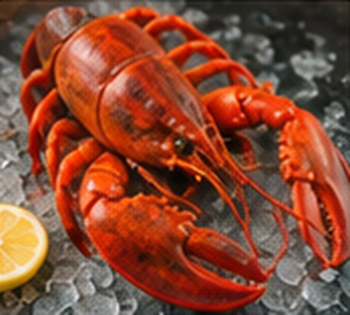 A whole cooked Western Australian lobster.
